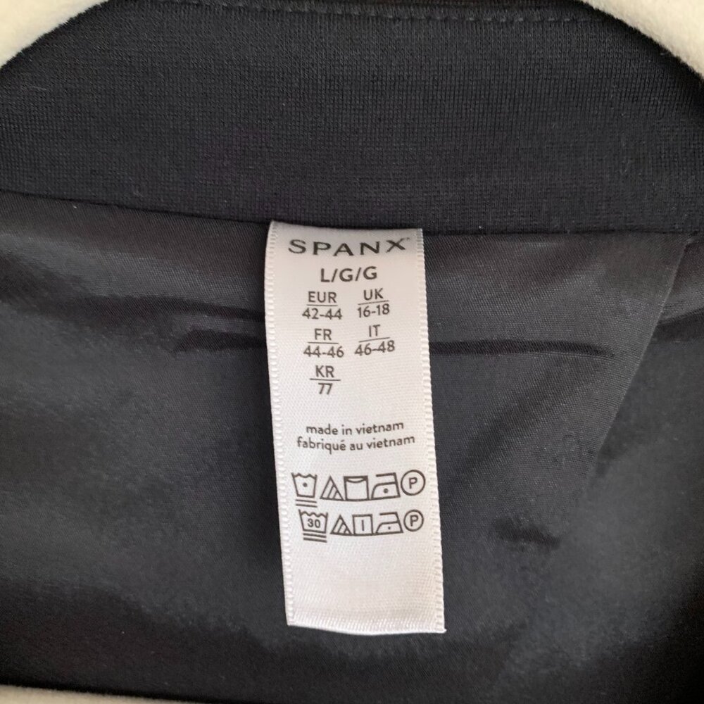 NWT SPANX The Perfect Collarless Oversized Pointe Navy Blue Blazer Size M - Picture 4 of 15